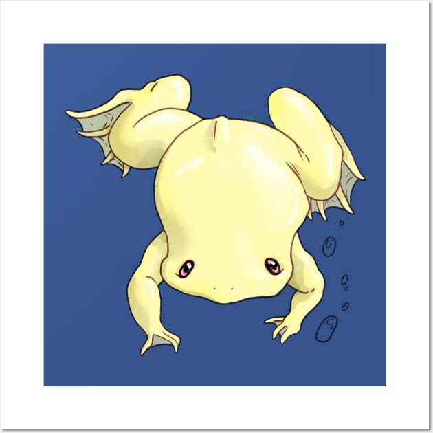 Platanna (Xenopus laevis) - Albino Wall Art by Furia And Mimma